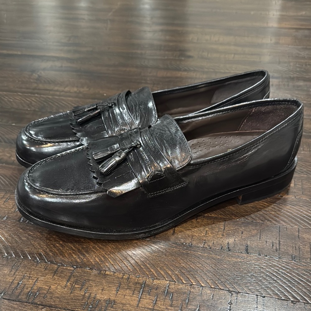 New Mens Leather Nunn Bush Dress Flex Black Leather Tassel Loafers Size 13